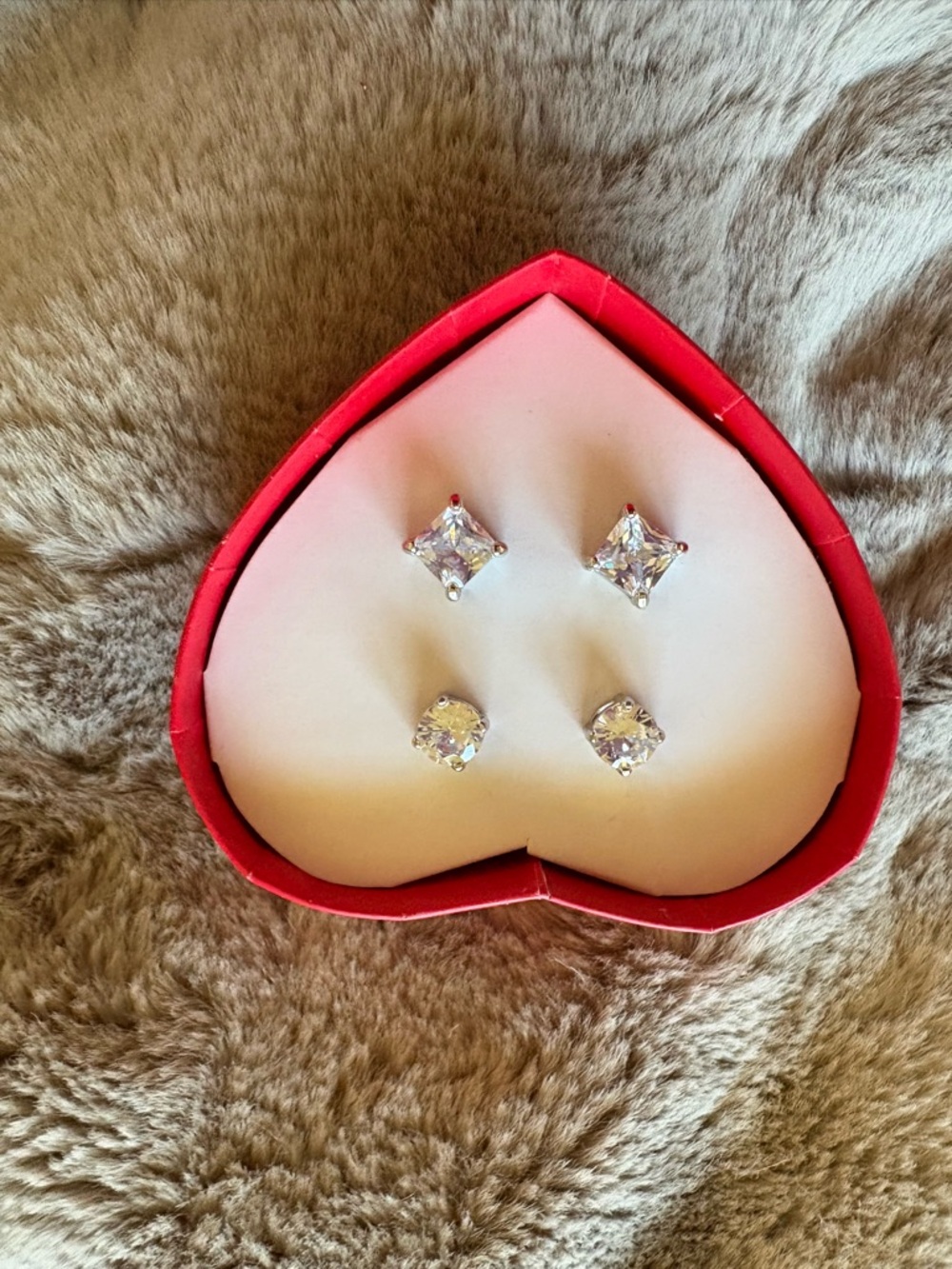 Avon Clear Crystal Stud Earring Set in Silver-Toned Setting